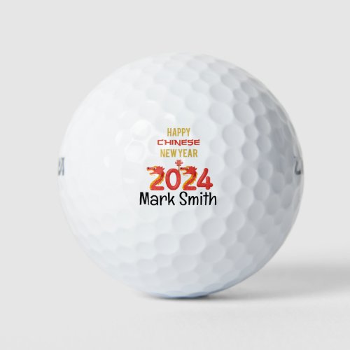 Dragon Happy Chinese New Year 2024  Golf Balls