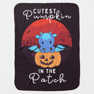 Dragon Happy Halloween cutest pumpkin in the patch Baby Blanket