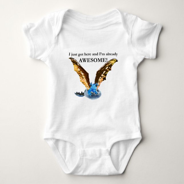 Dragon Hatching Baby Bodysuit (Front)
