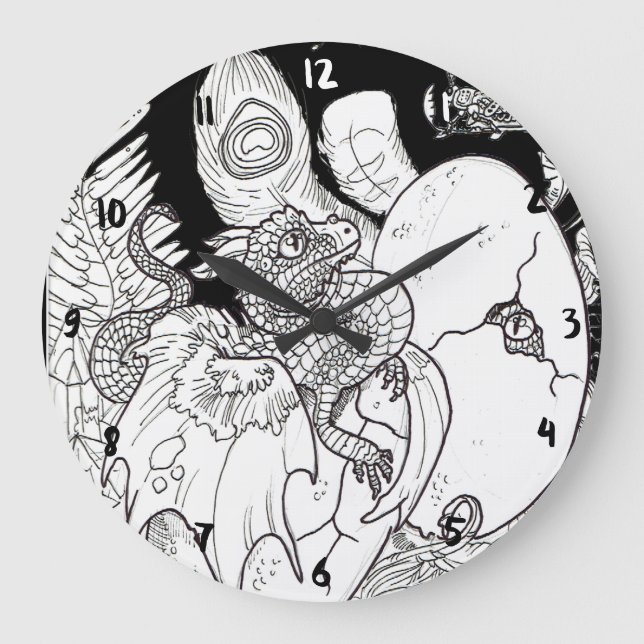 Dragon Hatchling Large Clock (Front)