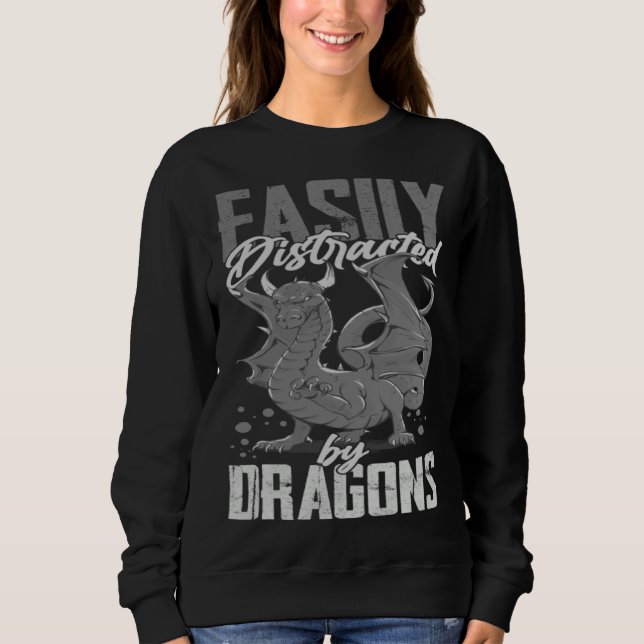 Dragon Head  Cute Fantasy Creature  5 Sweatshirt (Front)