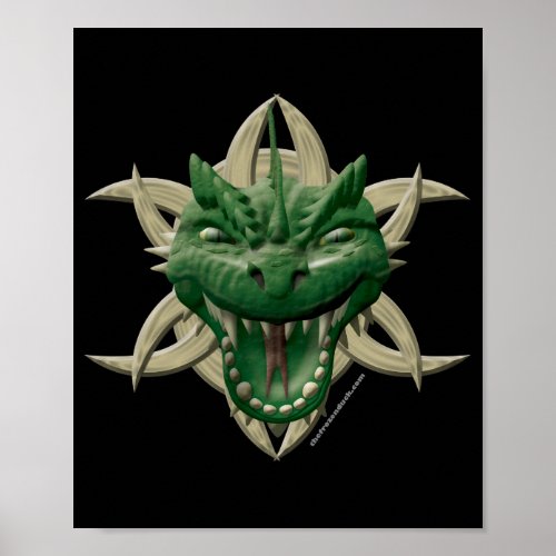 Dragon Head _ Green Poster