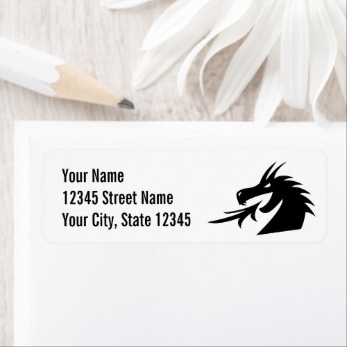 Dragon head logo custom return address labels