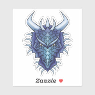 Dragon head magical mythical creature fantasy art sticker