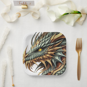 Dragon Head Paper Plates