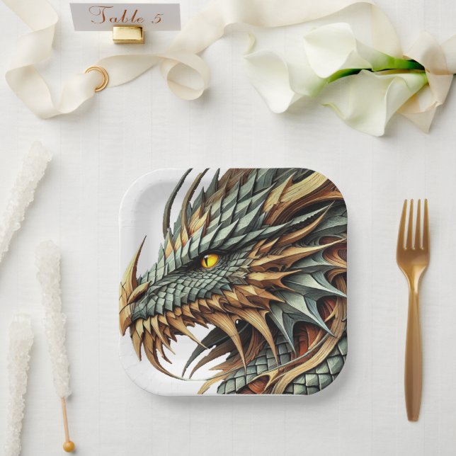 Dragon Head    Paper Plates (Wedding)