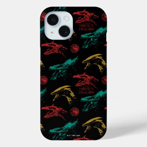 Dragon Head Pattern iPhone 15 Case