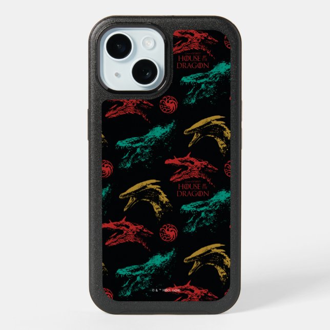 Dragon Head Pattern iPhone 15 Case (Back)