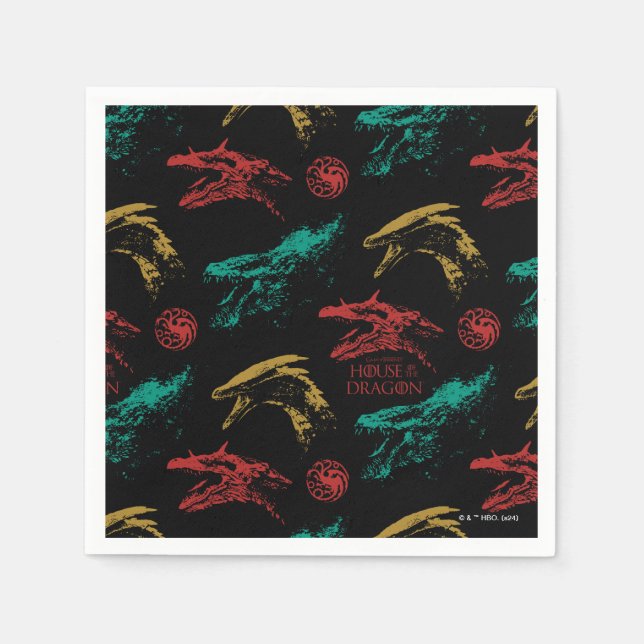 Dragon Head Pattern Napkins (Front)