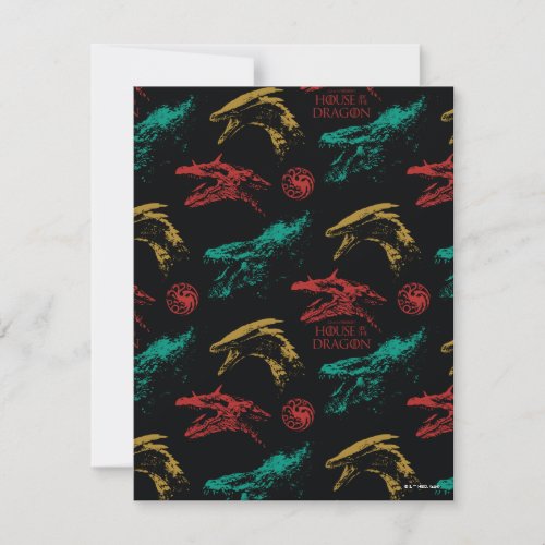 Dragon Head Pattern Note Card