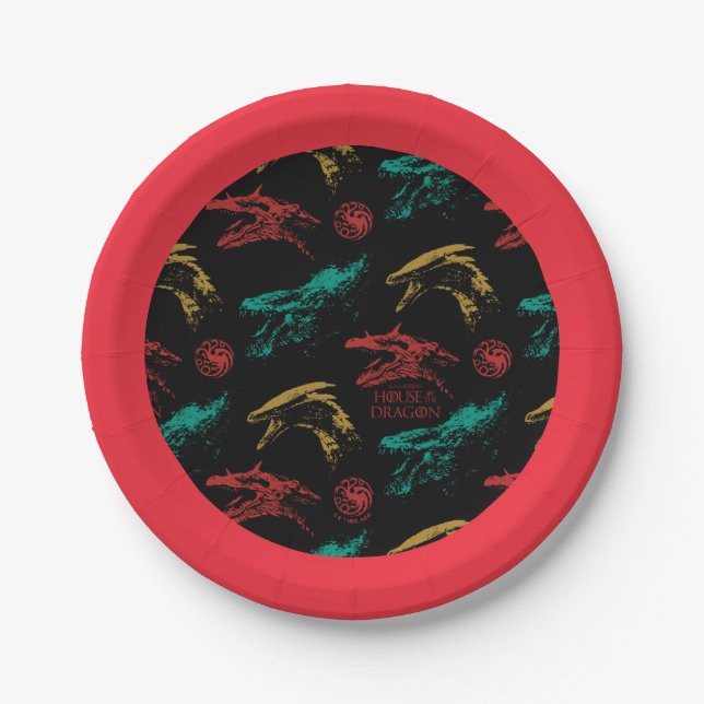 Dragon Head Pattern Paper Plates (Front)