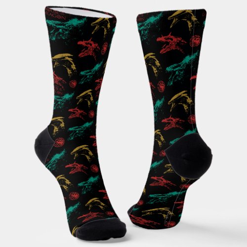 Dragon Head Pattern Socks