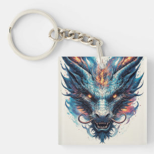 Dragon Head With Fierce Eyes Keychain