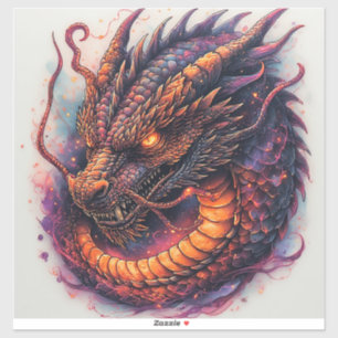Dragon Head With Fierce Eyes Sticker