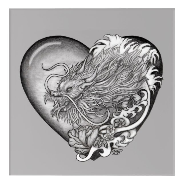 Dragon Heart Acrylic Print (Front)