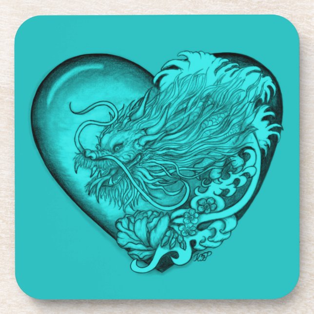 Dragon Heart Beverage Coaster (Front)