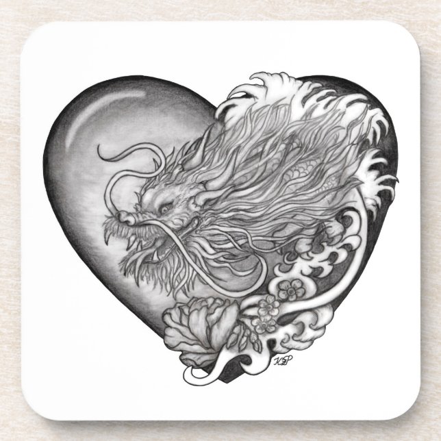 Dragon Heart Beverage Coaster (Front)