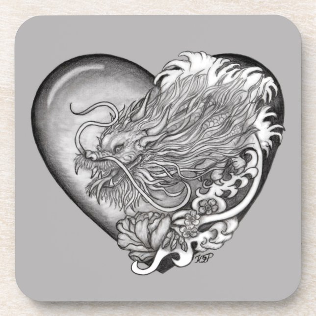 Dragon Heart Beverage Coaster (Front)