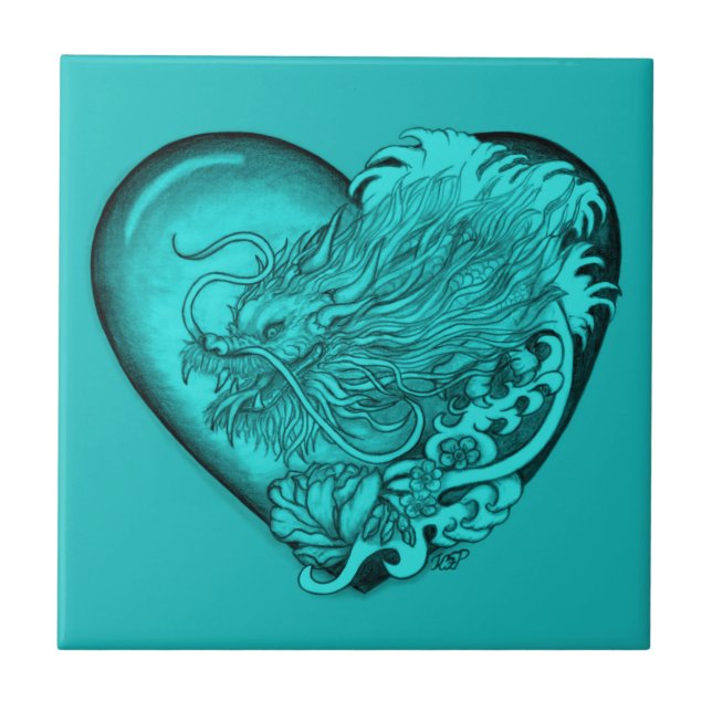 Dragon Heart Ceramic Tile (Front)