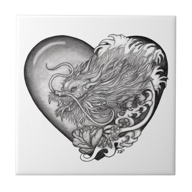 Dragon Heart Ceramic Tile (Front)