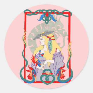 Dragon Heart Classic Round Sticker