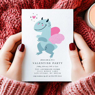 Dragon Heart Cute Valentine Party Invitation