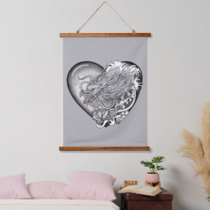 Dragon Heart Hanging Tapestry