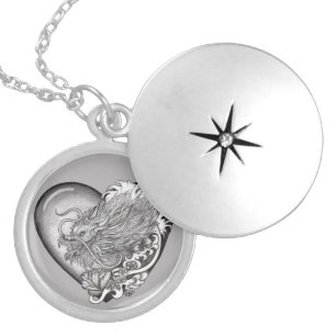 Dragon Heart Locket Necklace