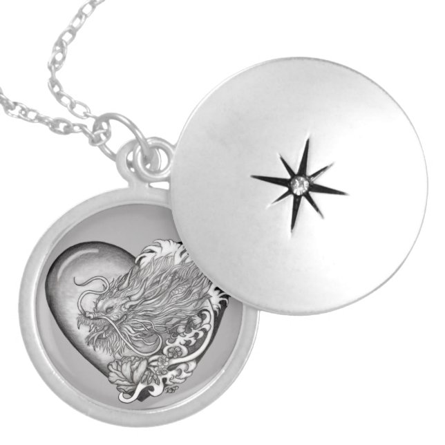 Dragon Heart Locket Necklace (Front)
