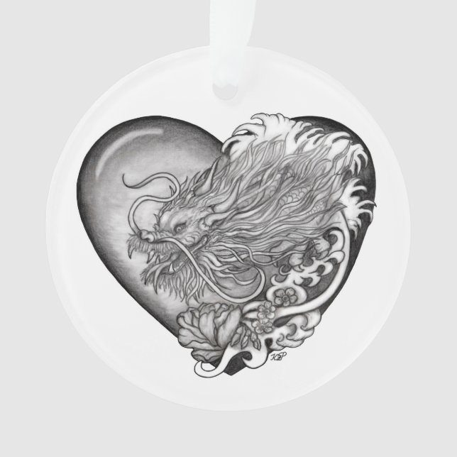 Dragon Heart Ornament (Front)