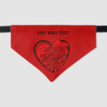 Dragon Heart Pet Bandana Collar<br><div class="desc">Dragon Heart Tattoo Art , China Dragon and Heart with Cherry and Lotus Flowers, Fantasy Art in Tattoostyle, Pencil drawing by Krisi ArtKSZP . Dragon is a symbol for strength, wisdom and luck. >>> More Products in Store Category >>> Dragon - Drache >>> Dragon Heart Tattoo Art</div>