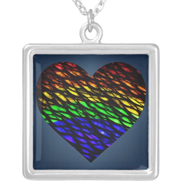 Dragon Heart  Silver Plated Necklace (Front)