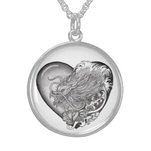 Dragon Heart Sterling Silver Necklace