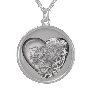 Dragon Heart Sterling Silver Necklace
