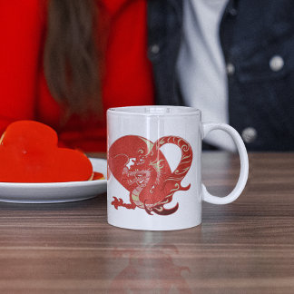Dragon Heart Valentine Coffee Mug