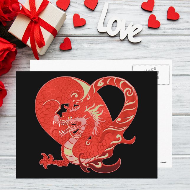 Dragon Heart Valentine Holiday Postcard (Dragon Heart Valentine Holiday Postcard)