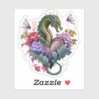 Dragon Heart Valentine's Day Sticker