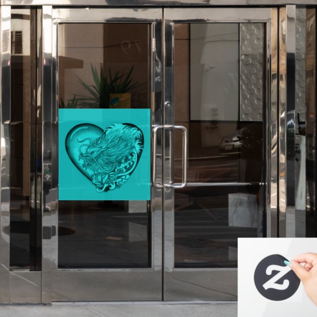 Dragon Heart Window Cling (Office Door)