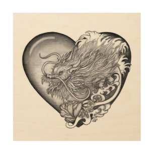 Dragon Heart Wood Wall Art