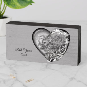 Dragon Heart Wooden Box Sign