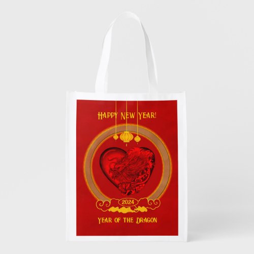 Dragon Heart  Year of the Dragon Grocery Bag