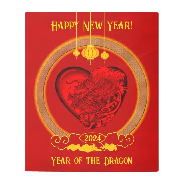 Dragon Heart , Year of the Dragon Metal Print (Front)