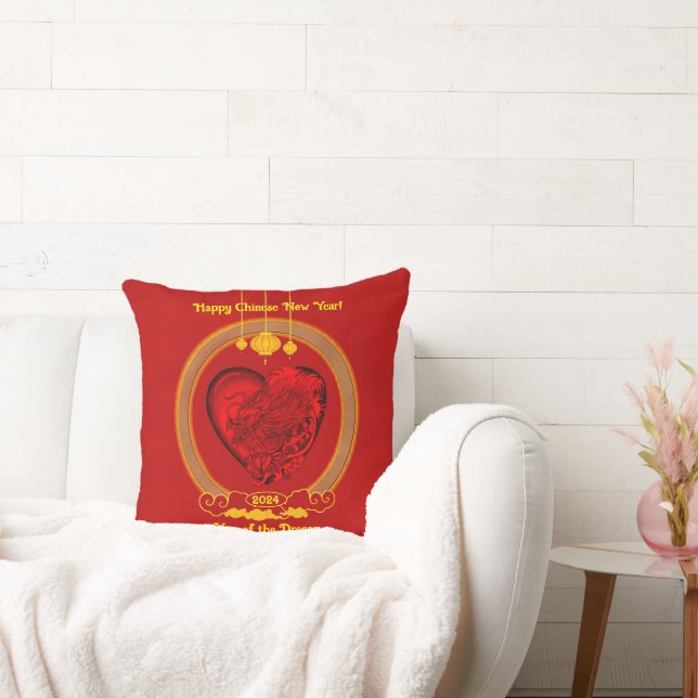 Dragon Heart , Year of the Dragon Throw Pillow (Couch)
