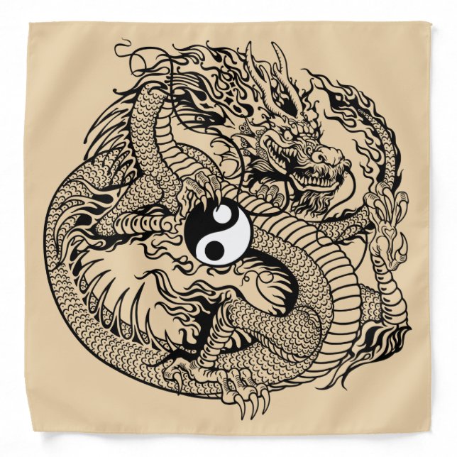 dragon holding yin yang bandana (Front)
