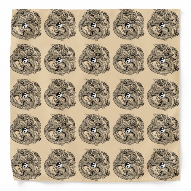 dragon holding yin yang bandana (Front)