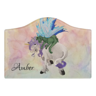 Dragon Hugs (Customizable) Door Sign