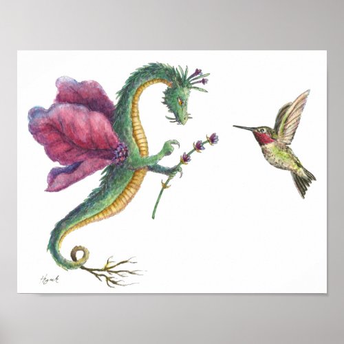 Dragon  Hummingbird print