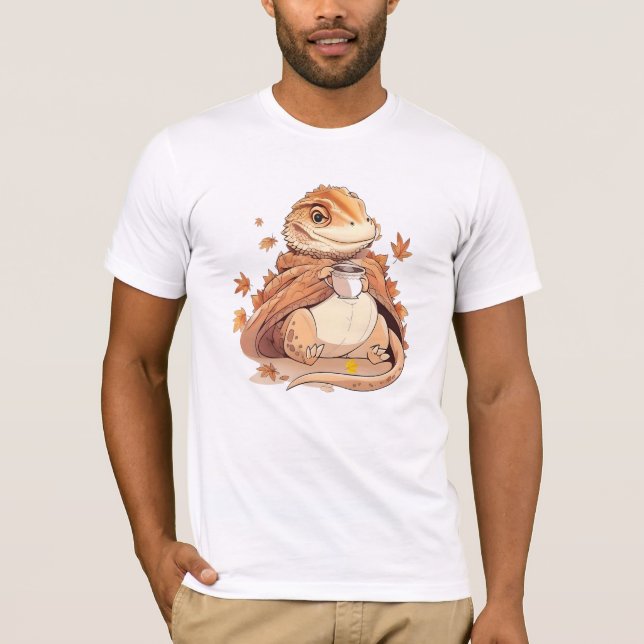 Dragon In A Blanket Shirt, Bearded Dragon Pumpkin  T-Shirt (Front)