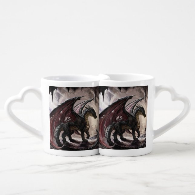 Dragon In Cave Coffee Mug Set (Front Nesting)