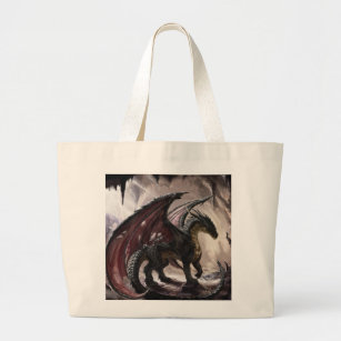 Dragon In Cave Large Tote Bag